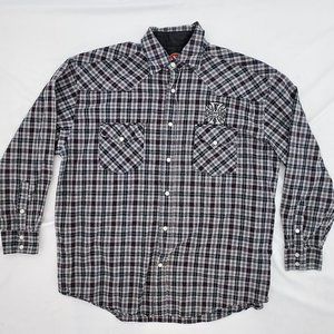WEST COAST CHOPPERS Shirt Metal Snap Button-Up Jesse James SHIRT Size Large